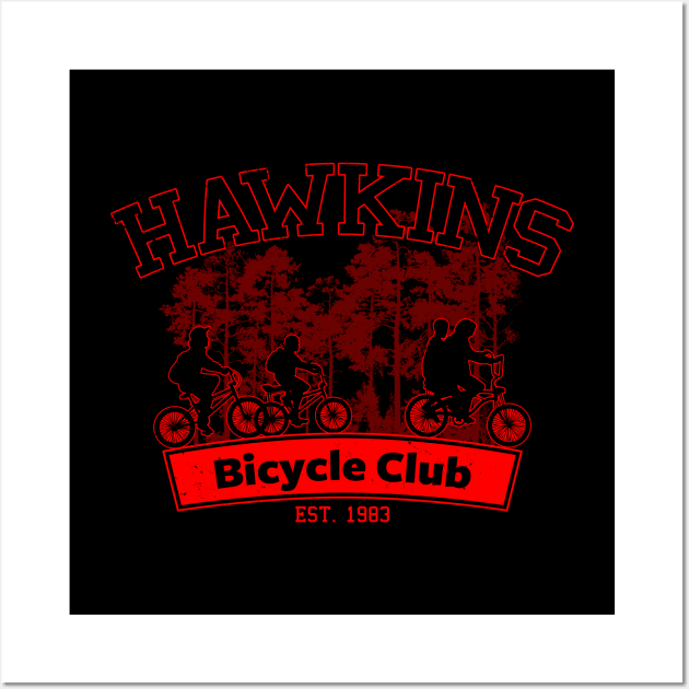 Cool 80's Inspired Bicycle Club For Cyclists Wall Art by BoggsNicolas